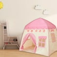 thumbnail image 5 of Xecvkr Children's Play Tent Indoor Outdoor Kids Fort with Carry Bag Flower House Princess Castle for Camping Playroom 130x100x130cm Blue Pink, 5 of 6