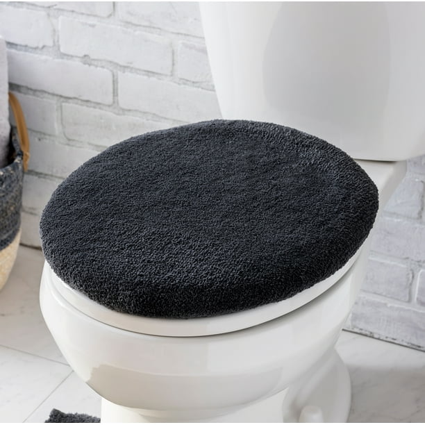 Better Homes And Gardens Toilet Lid Cover Grey Shadow Com - Grey Elongated Toilet Seat Covers