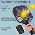 thumbnail image 2 of Pickleball Paddles Set Of 2, Fiberglass Surface, Vintage Floral & Butterfly, 4 Balls & Bag, 2 of 5