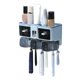thumbnail image 1 of Toothbrush Shelf Punch Free Wall Mounted Mouthwash Cup Holder Toilet Storage Rack Blue 3 Cups, 1 of 5