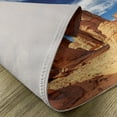 thumbnail image 5 of Ambesonne Desert Place Mats Set of 4, Bizarre Sandstone Cliffs, Standard Size, Navy Blue Mustard Orange, 5 of 6