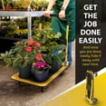 thumbnail image 6 of ZCXP Yellow Heavy Duty Foldable Platform Dolly Cart, 330LBS Capacity Collapsible Steel Moving Hand Truck with 4 Inch Swivel Casters, 6 of 6