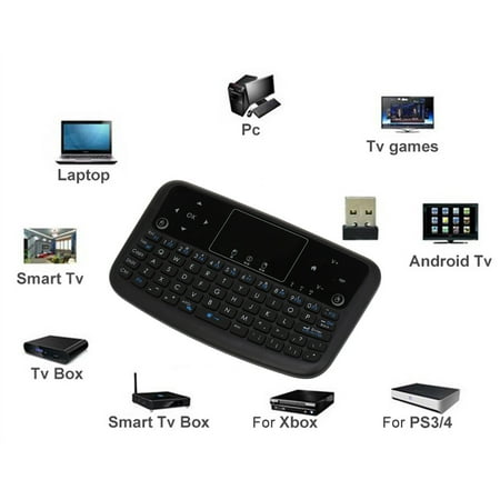 Sony Internet Tv Keyboard A36 Mini Wireless Keyboard 2.4GHz Air Mouse Rechargeable Touchpad Keyboard For Android TV Box Smart TV PC PS3 ()