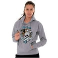 thumbnail image 3 of The Wild Life Skull Panther Tattoo Unisex Plus Fleece Graphic Hoodie Brisco Brands 2X, 3 of 5