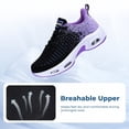 thumbnail image 5 of BROYON Womens Walking Shoes Slip on Air Running Shoes Fashion Sneakers Casual Fitness Gym Jogging Workout Ladies Nursing Work Easy Put On Athletic Purple Size 6, 5 of 8