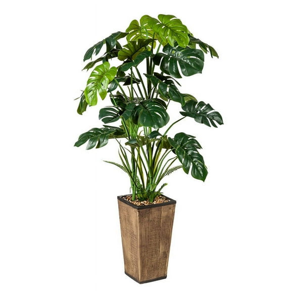 Monstera Artificial with Resin Pot