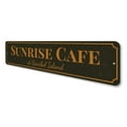 thumbnail image 4 of Sunrise Cafe Novelty Sign, Metal Wall Decor - 4x18 inches, 4 of 4