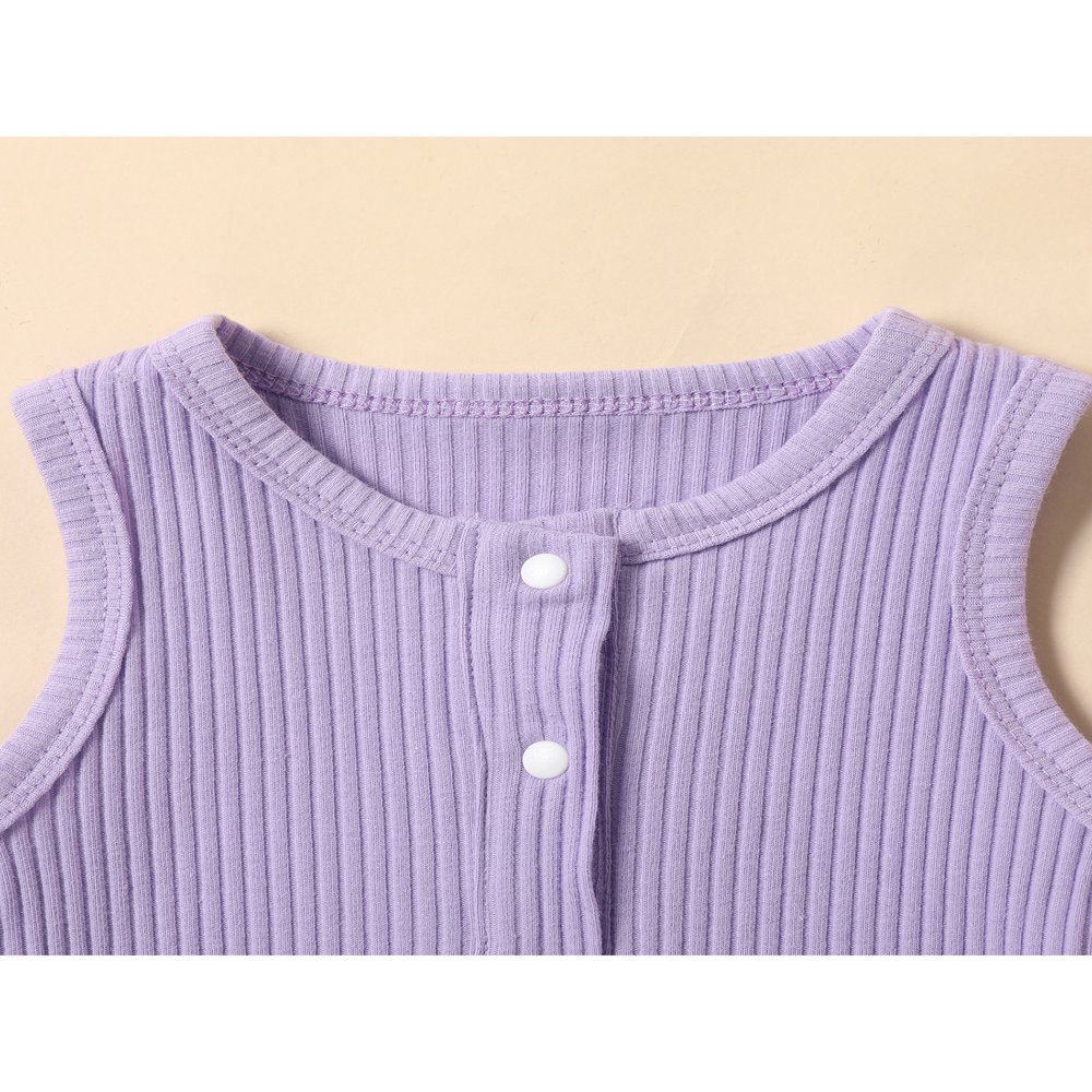 Infant Baby Girls Boys Suit Solid Color Sleeveless Triangle Romper