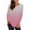 Pink, variant on Patlollav Womens Plus Size T-Shirt Round-Neck Long Sleeve Print Casual Blouse