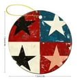 thumbnail image 2 of Christmas Ornament Memorial Day Patriotic Double Sided Porcelain 3 Inch USA Flag Stars Pattern for Boys Girls Round Ceramic Christmas Decoration Funny Gifts for Women/Men, 2 of 5