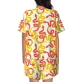 thumbnail image 3 of Naloa Snake Women's Short-Sleeved Pajama Set, Loungewear, Summer pajamas, Breathable Cozy - XX-Large, 3 of 9