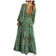 thumbnail image 4 of Vestido largo informal de manga larga con escote en V y escote en V sin espalda para mujer Fridja NMB4827, 4 of 9