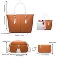 thumbnail image 2 of ZTTD Women's Tote Bags Fashion Lady Leather Four Piece Shoulder Bag Wallet Shoulder Bag Portable Crossbody Bag Women's Bag, 2 of 8