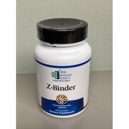 Ortho Molecular Products Z-Binder Gastrointestinal Health - 60 Capsules. Detox Supports with Zeolite, Activated Charcoal, and Humic and Fulvic Acids G