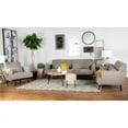 thumbnail image 2 of Blake Upholstered Loveseat with Track Arms Sharkskin and Dark Brown, 2 of 7