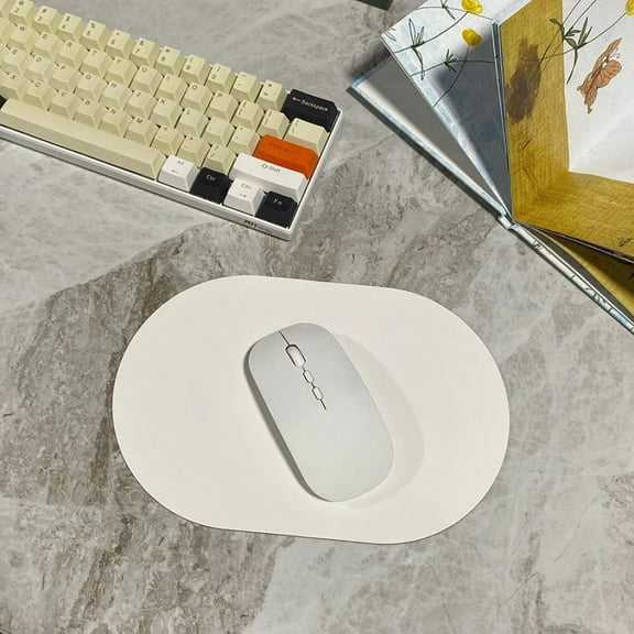 Oval small Mouse Pad Single-sided Solid Color Universal Non-slip Pad Mouse Pad Suitable for Laptop Office Leather Gaming Mouse P