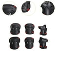 thumbnail image 6 of figatia Hand Elbow Knee Pads Kids Adults Skating Adjustable Outdoor Sports Breathable Lightweight Cycling Guards Gear Set Black Red, 6 of 8