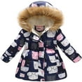 thumbnail image 1 of Veste Matelassée pour Enfants Garçons et Filles Imprimé Mode Dessin Animé Grand Garçon Long Col à Capuche Veste Matelassée, 1 of 5