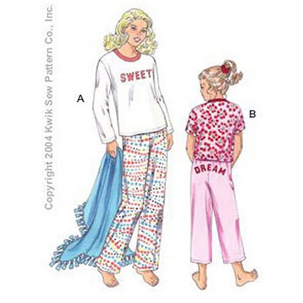 Kwik Sew Sleep Pants, Shirts & Blanket-7 - image 2 of 2