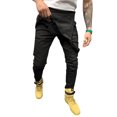 thumbnail image 4 of JDinms Men's Denim Bib Overalls Slim Fit Jumpsuit with Pocket, 4 of 4
