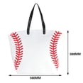 thumbnail image 2 of Canvas Tote Bag Printed Oversized Outdoor Sports Shopping Handbags (Baseball), 2 of 10