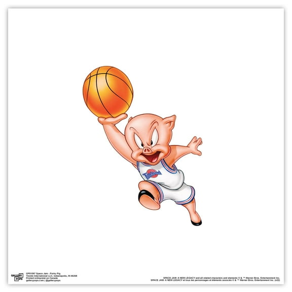 Gallery Pops Space Jam - Porky Pig Wall Art, Unframed Version, 12" x 12"