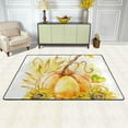 thumbnail image 2 of Dreamtimes Pumpkin Sunflowers Autumn Area Rug, 36"x24" Rustic Harvest Non-Slip Washable Indoor Door Mat, Absorbent Floor Mat for Bedroom Kitchen Entryway Bathroom, 2 of 7