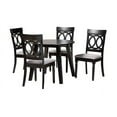 thumbnail image 2 of Baxton Studio Charlottle Modern Grey Fabric and Dark Brown Finished Wood 5-Piece Dining Set, 2 of 7