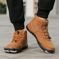 thumbnail image 6 of YOURDIARY Mens Barefoot Snow Boots Waterproof Winter Shoes with Faux Fur Lining Wide Toe Box Zero Drop Ankle-High Boots, 6 of 8