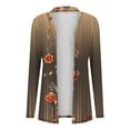 thumbnail image 3 of Hvot&aat Women's Vintage Print Cardigan Open Front Long Sleeve Casual Cardigan Oversize Cardigans Coat, 3 of 6