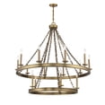 thumbnail image 5 of Warm Brass 15 Light Chandelier from the Seville Collection, 5 of 5
