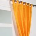 thumbnail image 4 of The Art Box Tab Top Cotton Window Curtain Panel Set, Farmhouse Home Decor Curtains for Bedroom Living Room, 2 Piece, Yellow, 52"w x 36"l in, 4 of 7