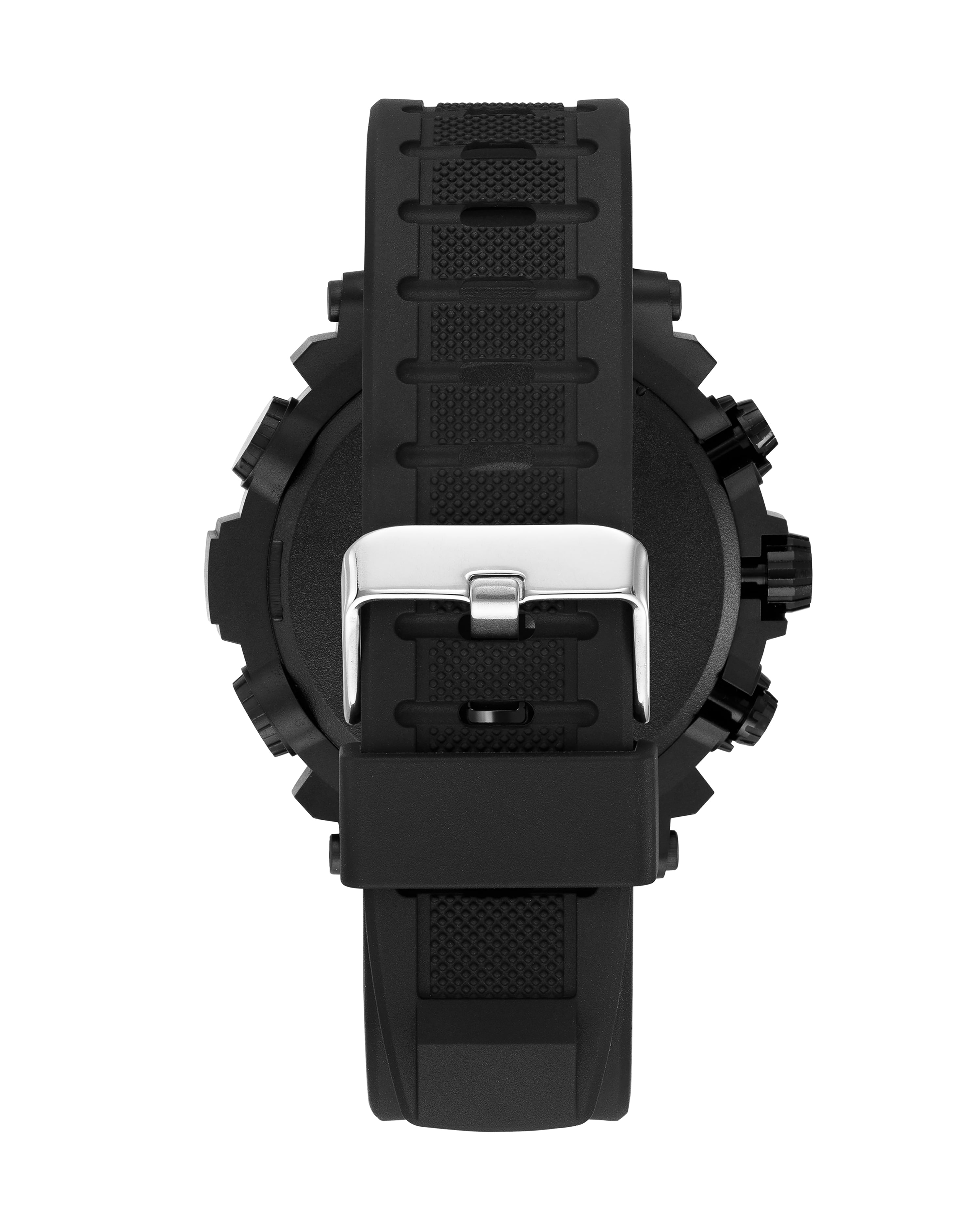 Armitron Sync Adult 53mm w/Voice Assistant & Backlight Smart Watch w/Charging Cable & Watch Band, Black