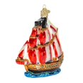 thumbnail image 3 of Old World Christmas Ornaments Pirate Ship Glass Blown Ornaments for Christmas Tree, 3 of 3
