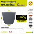 thumbnail image 3 of Maceta moderna para exteriores compacta de 20 cm de alto EUROPEAN Artego Japi Hecho en Brasil, 3 of 9