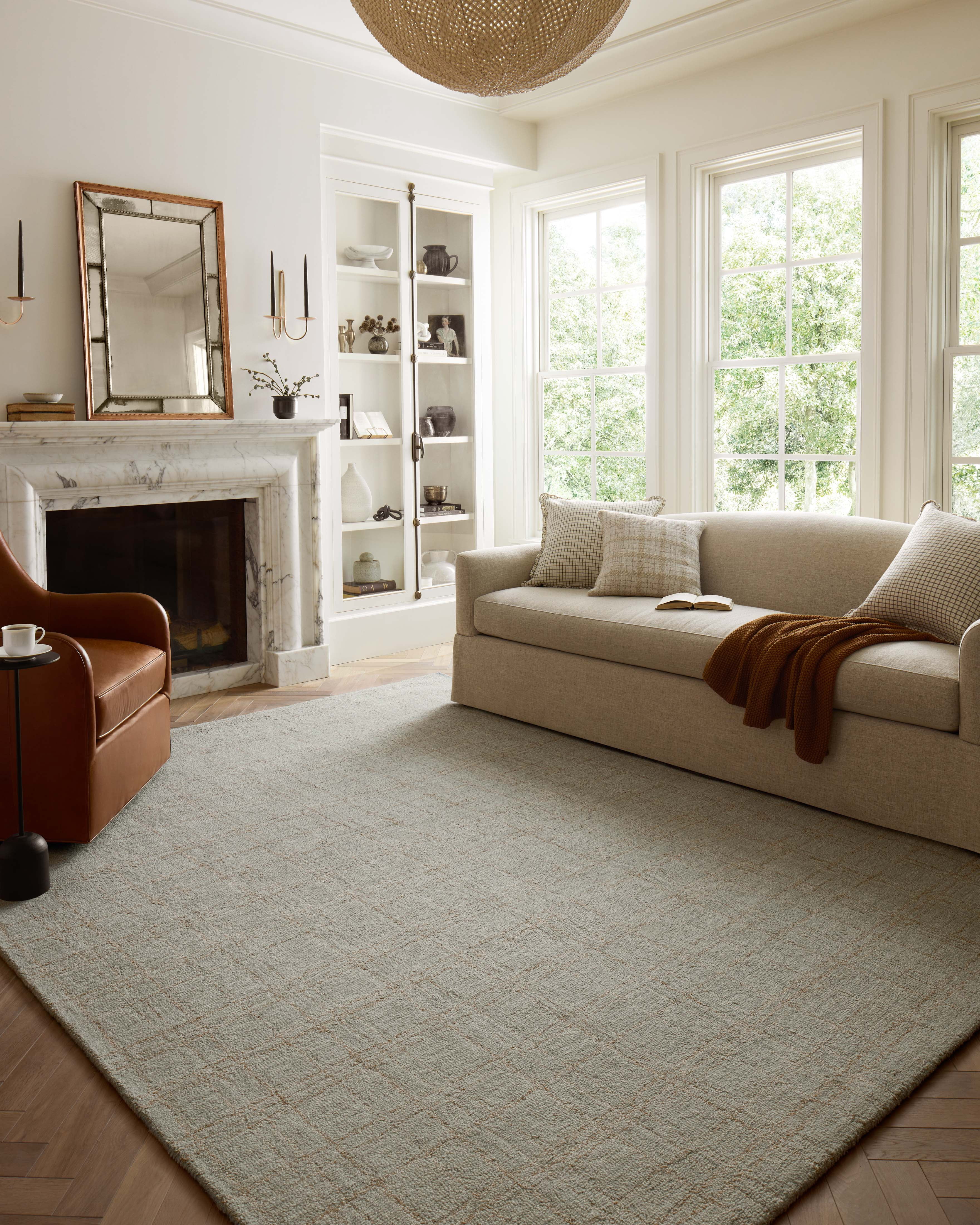 Chris Loves Julia x Loloi Polly Fog / Wheat 3'-6" x 5'-6" Accent Rug