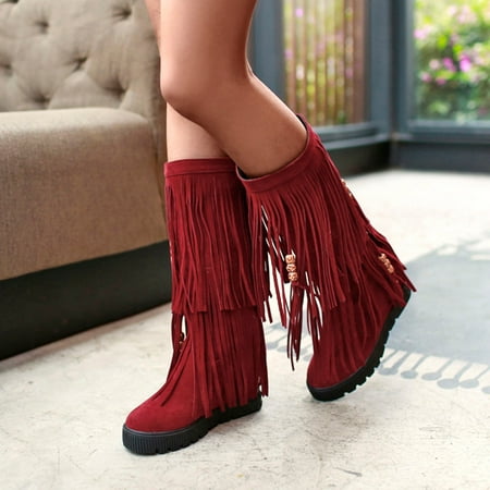 

Boots String Tassel Breathable Retro Flats Thigh Colors Beads Winter Women s Shoes Fashion Women s Boots Note Please Buy One Or Two Sizes Larger