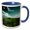 Blue/White, variant on 3drose, Austrian Countryside, 11oz Two-tone Yellow Mug