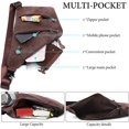 thumbnail image 3 of Bolso Bandolera para Hombre ZHAOCHENG Impermeable de Cuero Genuino, 3 of 5
