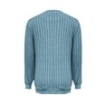 thumbnail image 5 of ManxiVoo Women's Lightweight Sweater Long Sleeve Crewneck Pullover with Pocket in Ribbed Knit Design XXL Size Light Blue, 5 of 5