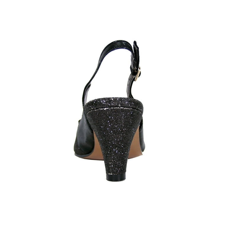 Wide fit shop black slingback shoes