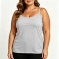 thumbnail image 5 of Simua Women Square Neck Camisole Spaghetti Strap Plus Size Tank Tops Solid Color Sleeveless Tops, 5 of 7