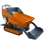 1100Lbs Track Dumper Self Loading Cart Track Barrow 208cc 6.5HP Gas Engine for Material Hauler, Garden Dump Cart, Landscaping, Farm and Construction, US Stock