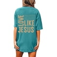 thumbnail image 5 of adviicd Hauts de Gym pour Femmes T-Shirts d'Été à Manches Courtes Col Rond Décontracté Unis Bleu,L, 5 of 5