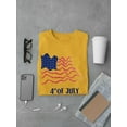 thumbnail image 3 of 4Th July Crayon Flag T-Shirt Men -Image by Shutterstock, Male 5X-Large, 3 of 4
