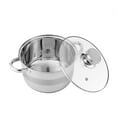 thumbnail image 3 of STPGoods Stainless Steel Cookware Pot with Glass Lid Set of 3 Stockpot Set, 3 of 7