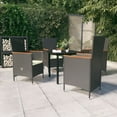 thumbnail image 1 of vidaXL 5 Piece Garden Dining Set with Cushions Black, 1 of 5