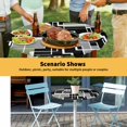 thumbnail image 6 of Elastic Fitted Round Tablecloth, Sage Green Black Geometric Waterproof Stretch Table Cover for 55"-60" Tables, Modern Abstract Art Block Washable Outdoor Tablecloths for Patio, Picnic, Camping, 6 of 9