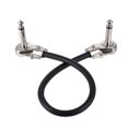 thumbnail image 2 of Cable de audio ammoon 30cm / 12in Instrumento del Pedal del Efecto de la Guitarra Cable de Conexión 1/4in Plata Enchufe en Ángulo Recto Chaqueta Negra del PVC, Paquete de 6 Unidades Tomshoo Cable de audio, 2 of 6