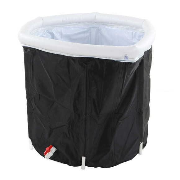 Foldable Bathing Bathtub, Bath Tub Black Soaking 85cm Diameter for Gym